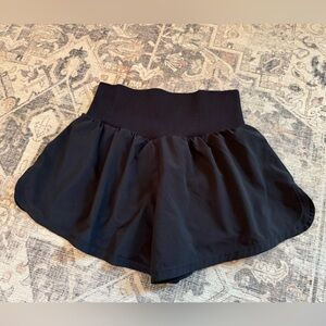 JoyLab Seamless Waistband Woven Black Shorts, Size Medium